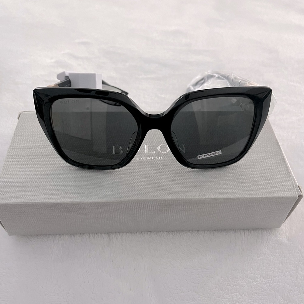 NWT Bolan Oversized Polarized Black Sunglasses - Picture 10 of 16